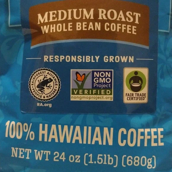 Kauai Medium Roast Whole Bean Coffee 24oz - Picture 2 of 4